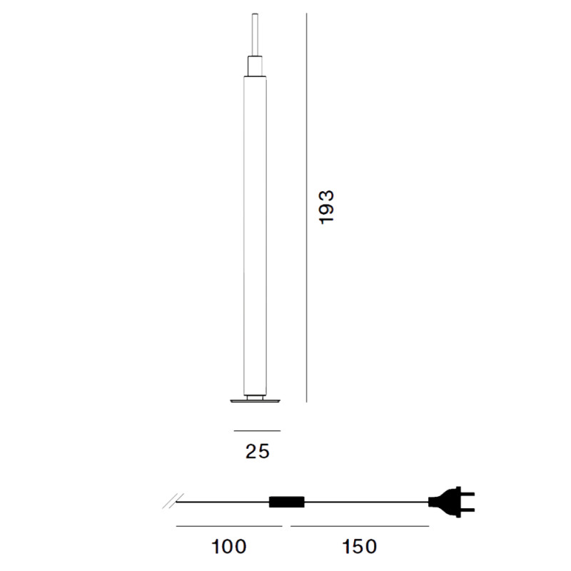 Specification Image for Foscarini Uptown Floor Lamp