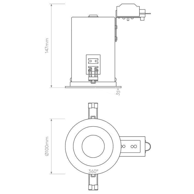 Specification Image for Astro Taro Round Adjustable Fire-Rated Recessed Light