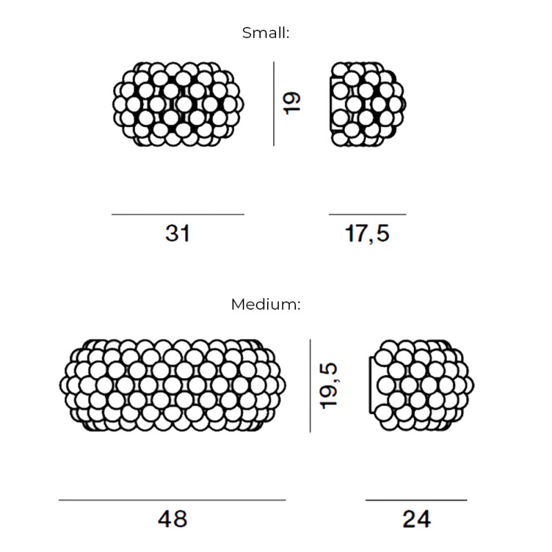 Specification Image for Foscarini Caboche Plus Wall Light