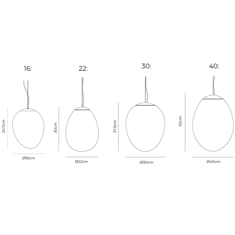 Specification Image for Artemide Stellar Nebula LED Pendant Light