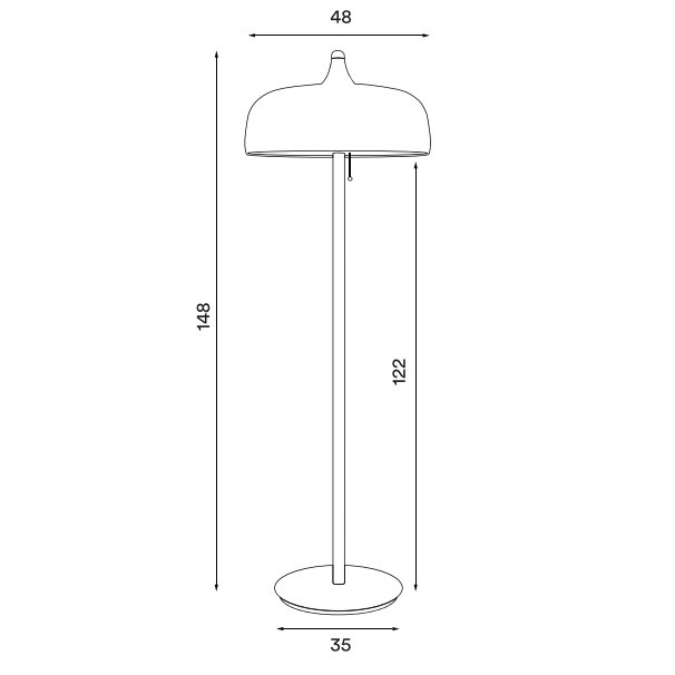 Specification Image for Northern Acorn Floor Lamp