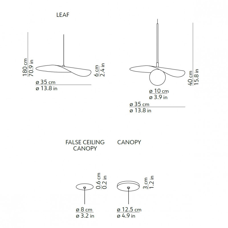 Specification image for KDLN Flow Suspension Light