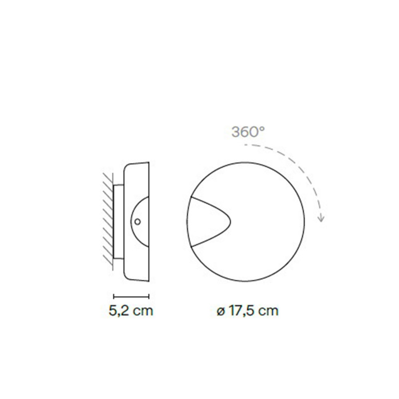 Specification image for Vibia Dots Wall Light 4660