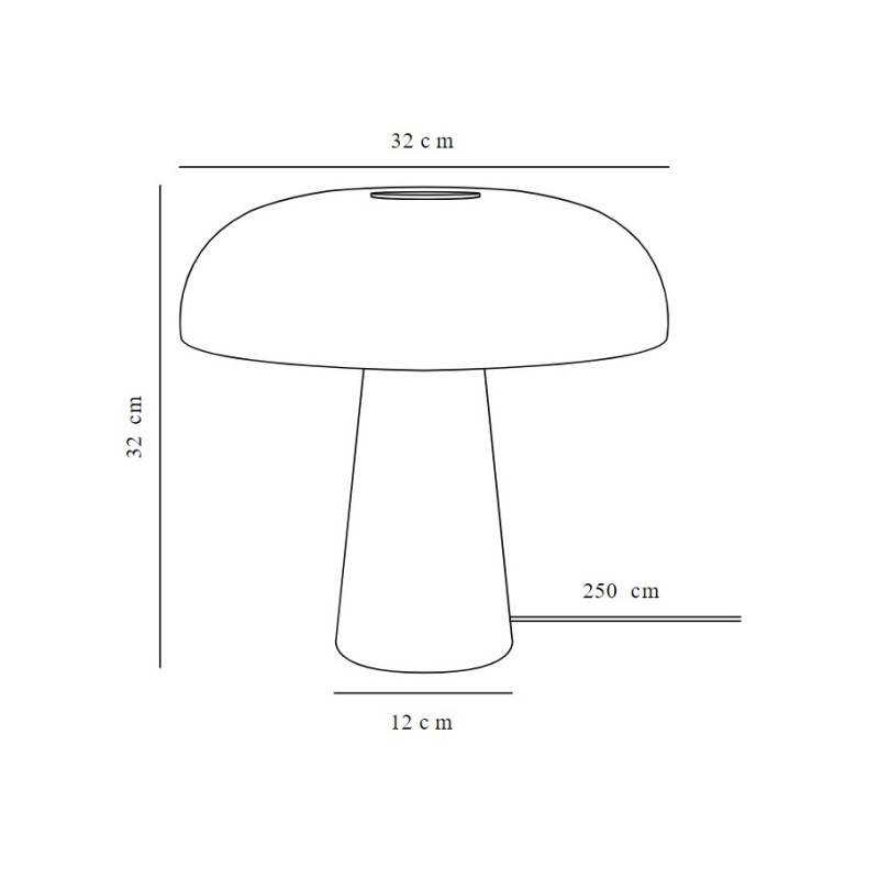 Specification Image for DFTP Glossy Table Lamp