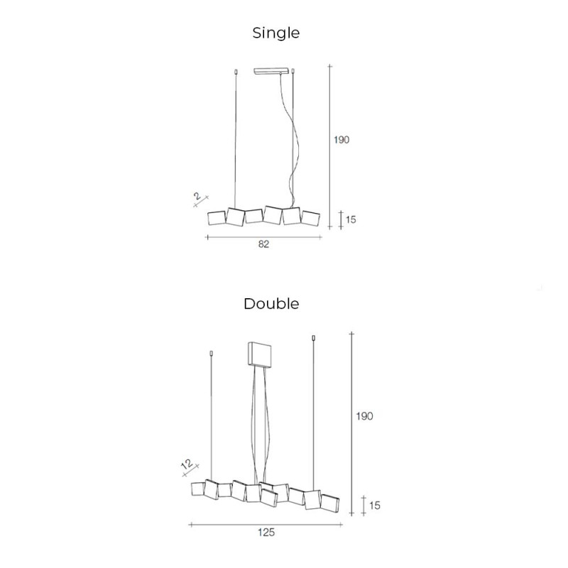 Specification Image for Terzani Gaia Linear LED Pendant