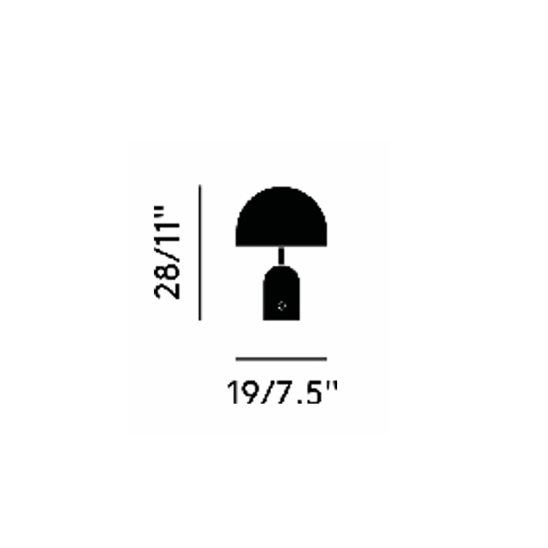 Specification Image for Tom Dixon Bell LED Portable Lamp