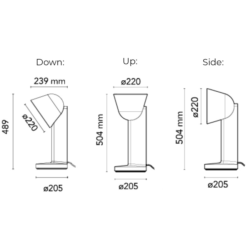 Specification Image for Flos Ceramique Table Lamp