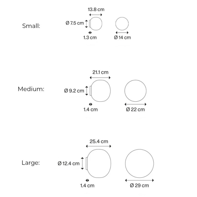 Specification Image for Lodes Volum Ceiling/Wall Light