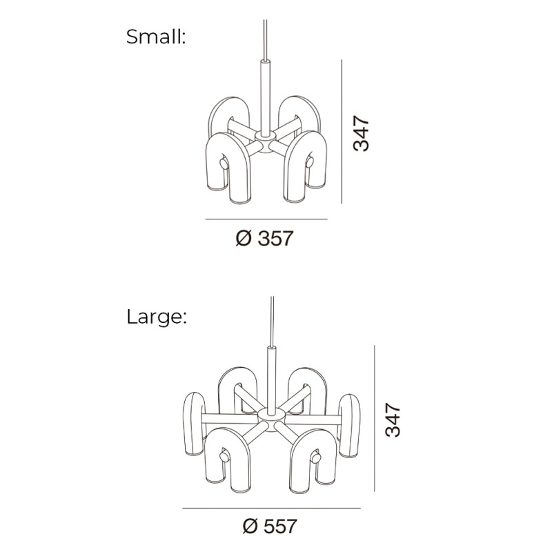 Specification Image for AGO Cirkus Chandelier