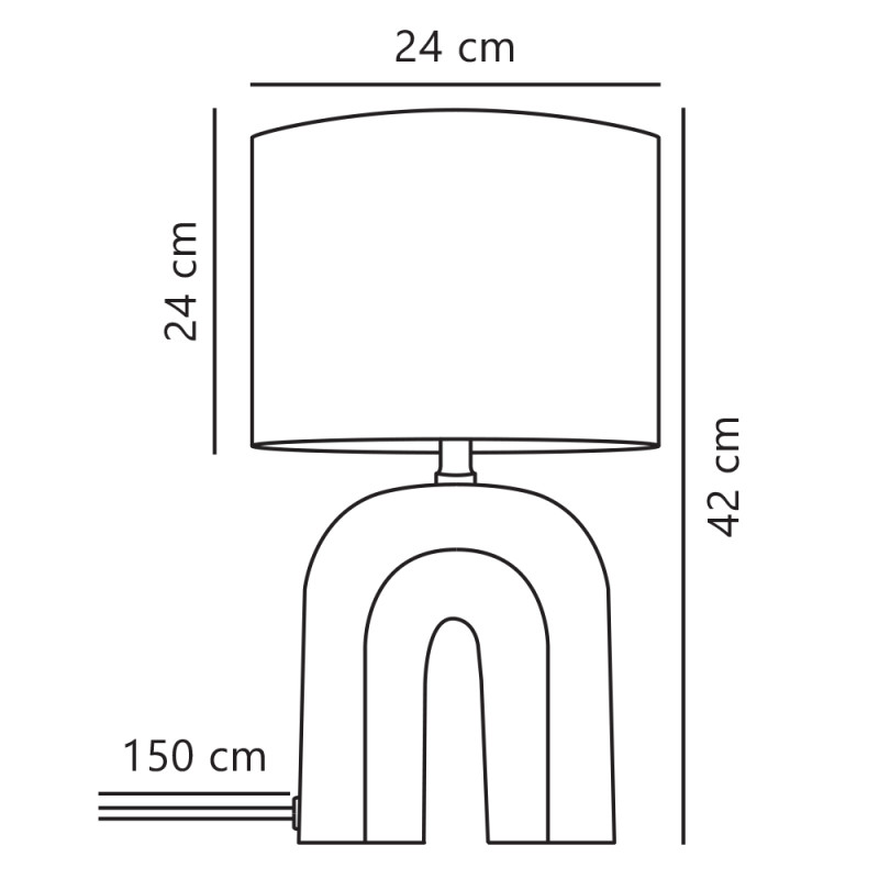 Specification Image for Nordlux Haze Table Lamp