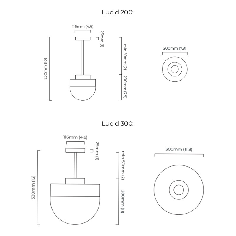 Specification Image for CTO Lighting Lucid Pendant