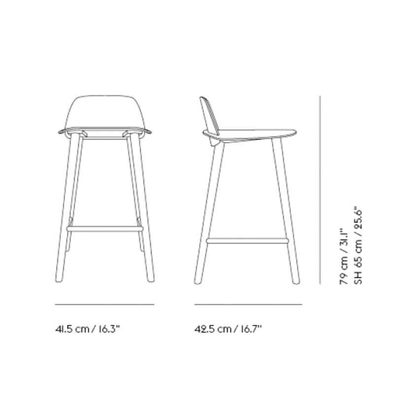 Specification Image for Muuto Nerd Counter Stool