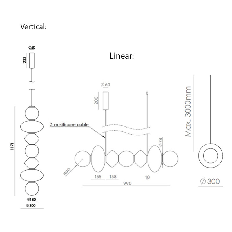 Specification Image for Aromas Del Campo Mapi LED Suspension
