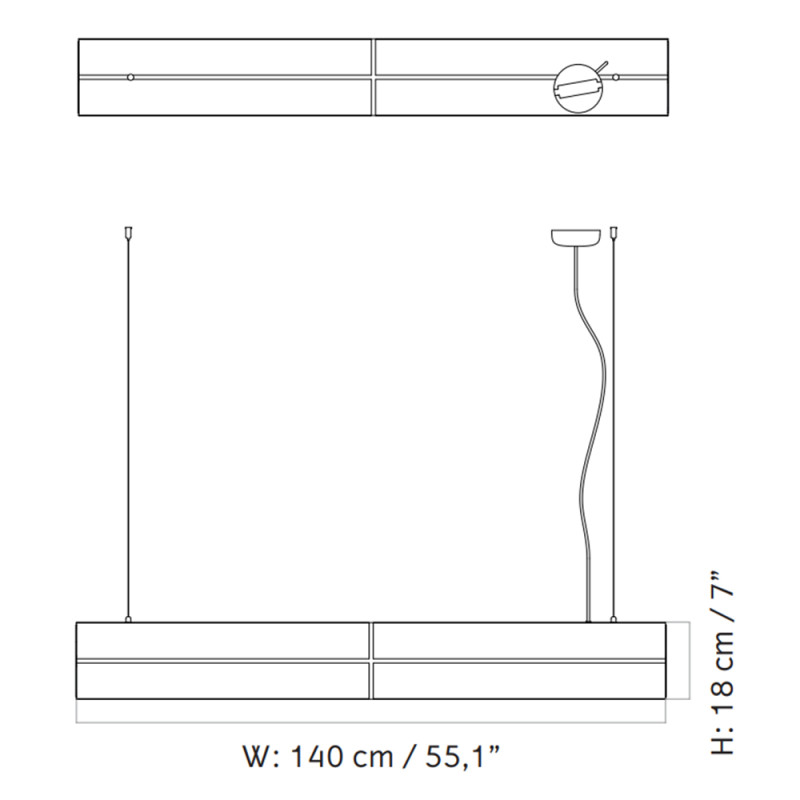 Specification Image for Audo Copenhagen Hashira Linear Suspension