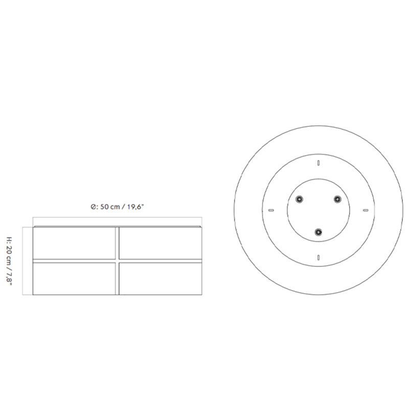 Specification Image for Audo Copenhagen Hashira Ceiling Light