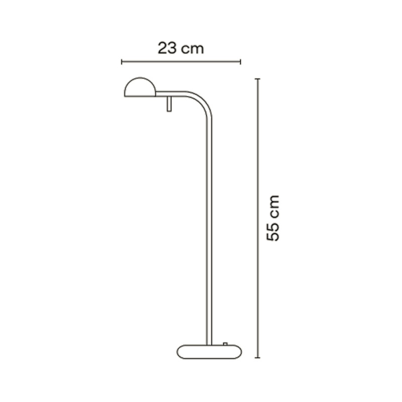 Specification Image for Vibia Pin 1650 LED Table Lamp