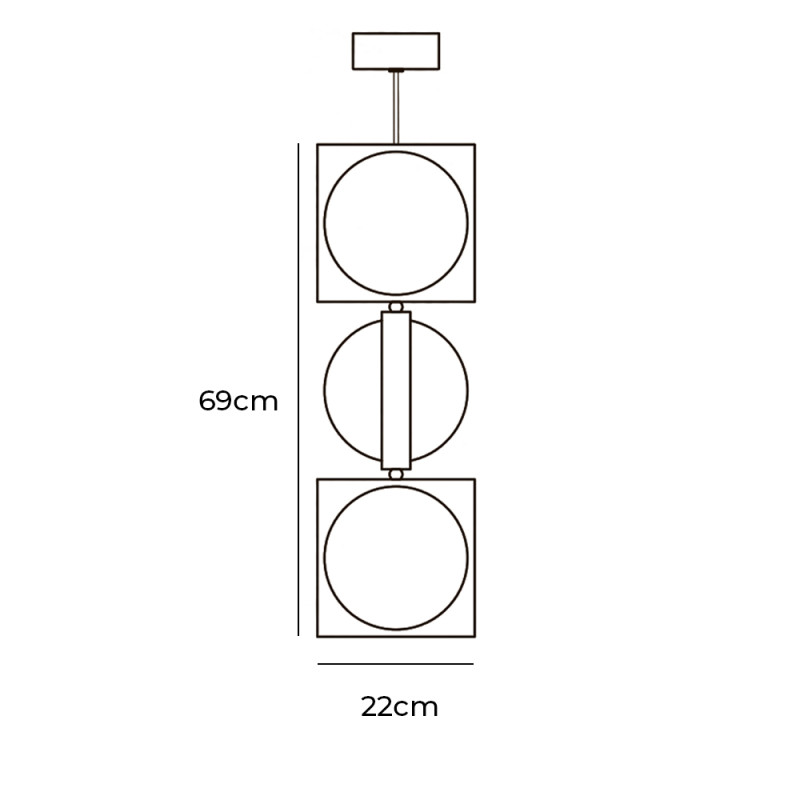Specification Image for Lee Broom Solstice Trio Pendant