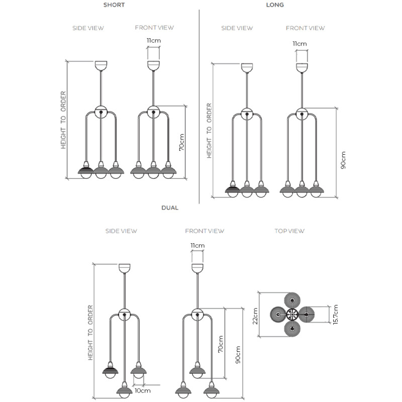 Specification Image for Bert Frank Eos Pendant Drop 4