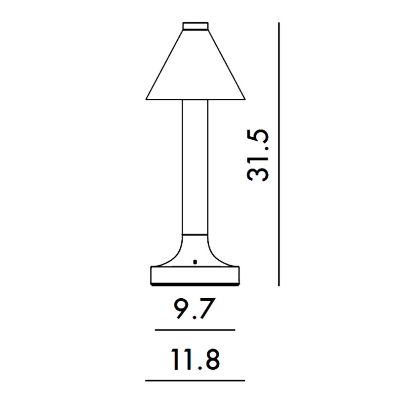 Specification Image for Kartell Goodnight Cap LED Portable Lamp