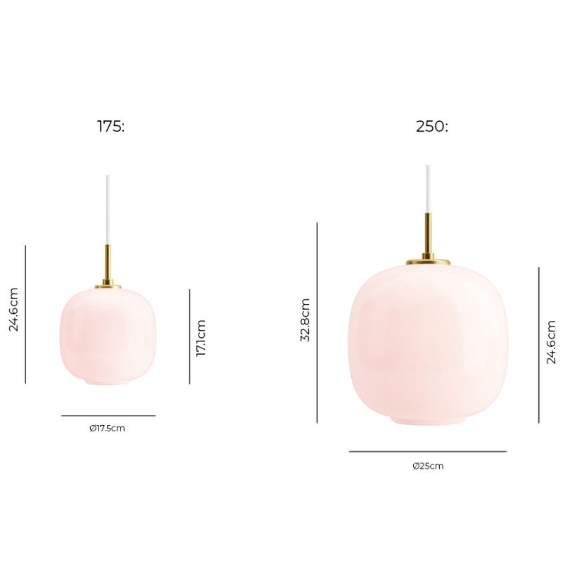 Specification Image for Louis Poulsen VL 45 Radiohus Pale Rose Pendant