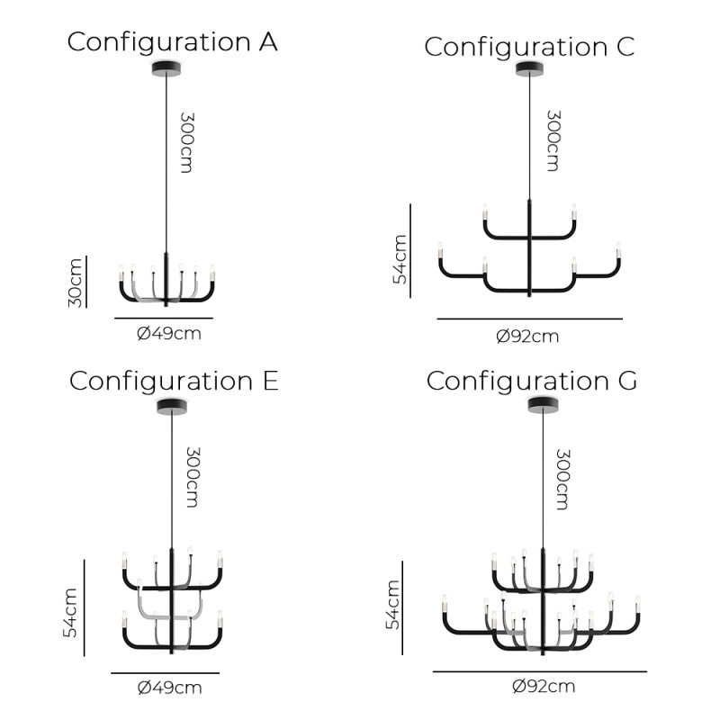 Specification Image for Luceplan J-us Pendant