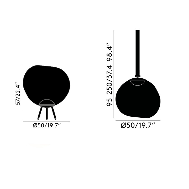Specification Image for Tom Dixon Melt Outdoor Lamp