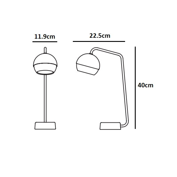 Specification Image for Mater Ray Table Lamp