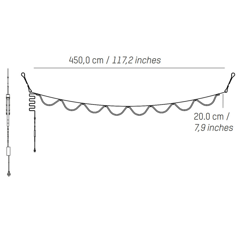 Specification Image for Petite Friture Spline LED Suspension Light