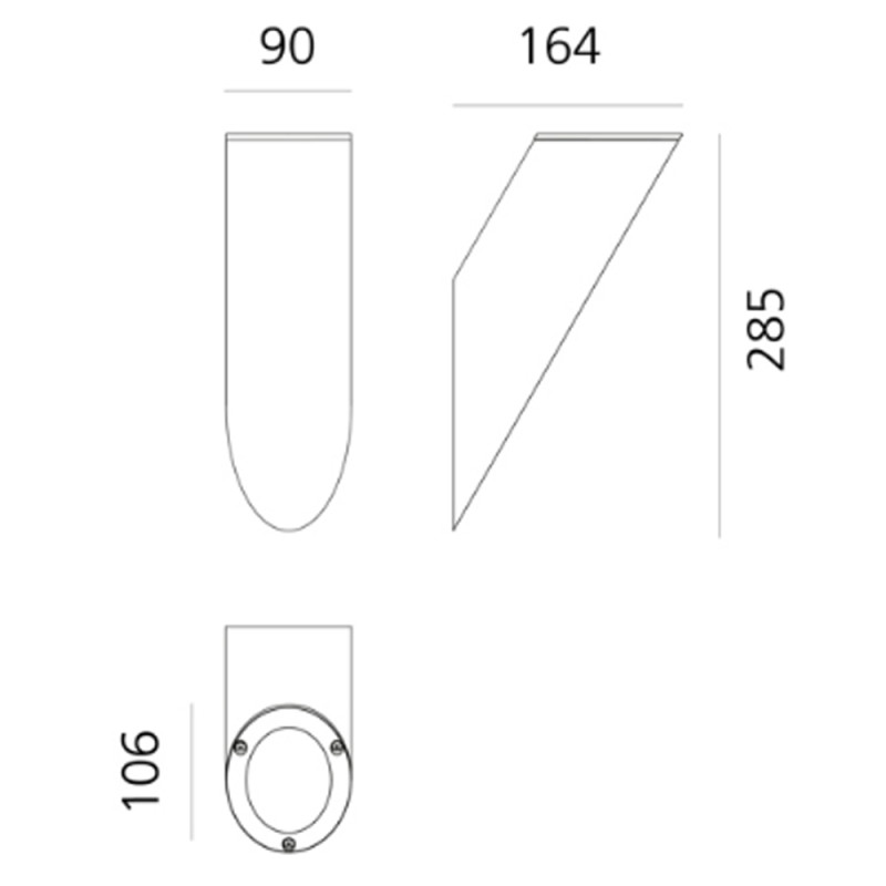 Specification Image for Artemide Ilio LED Wall Light