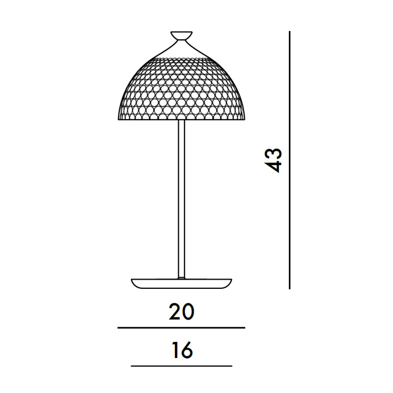 Specification Image for Kartell Pumo LED Table Lamp