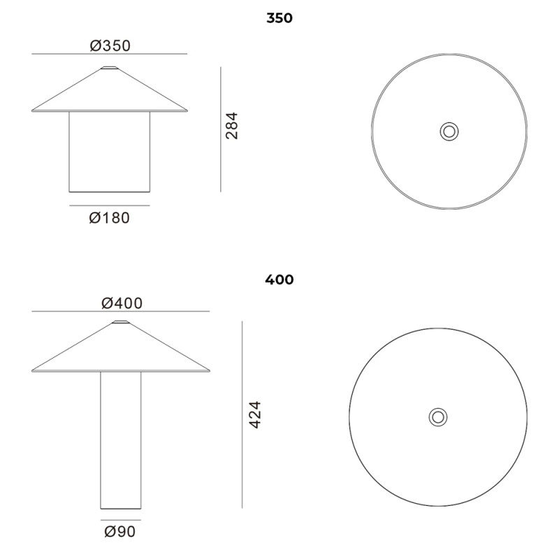 Specification Image for LYFA FUTÉ LED Table Lamp