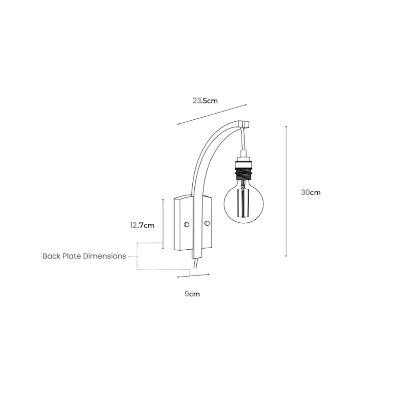 Specification Image for Hanter Wall Light