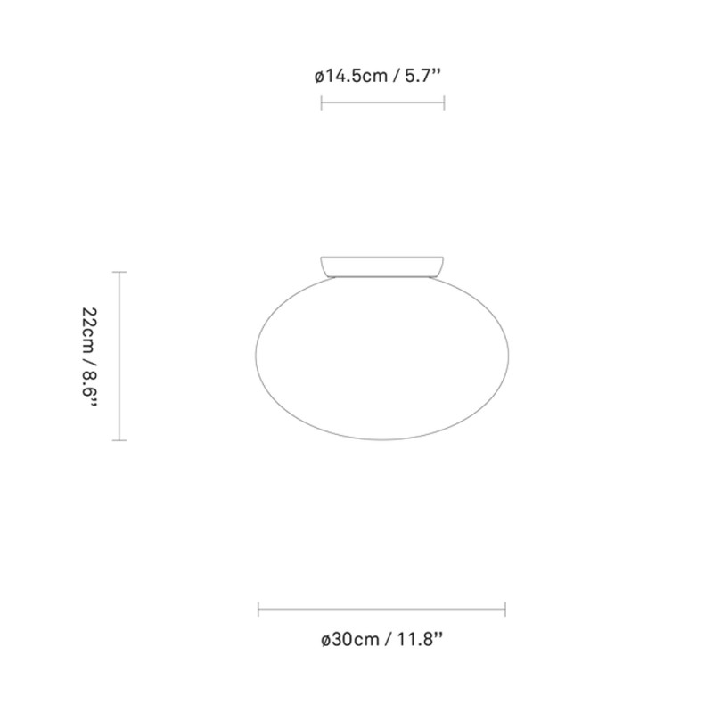Specification Image for Nuura Rizzatto 301 Ceiling Light