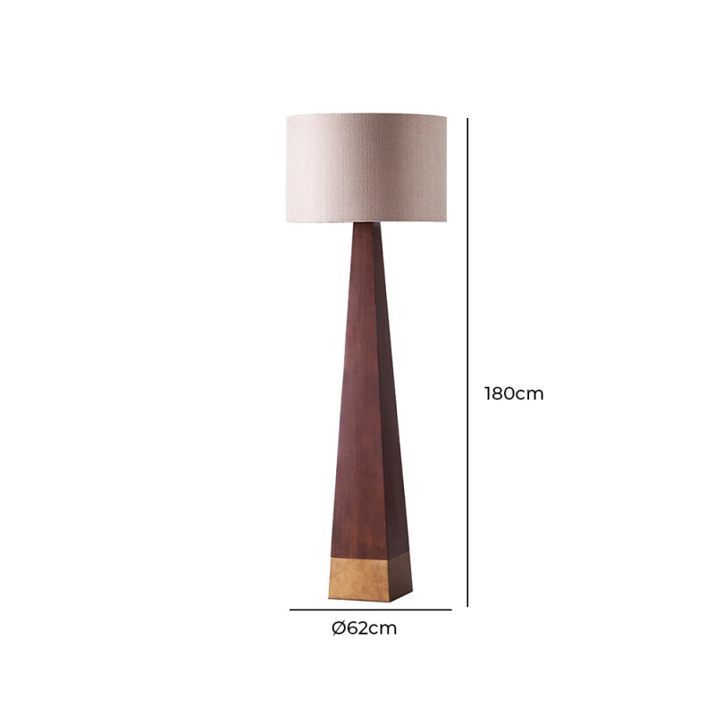Specification Image for Dusty Deco Pyramid Floor Lamp