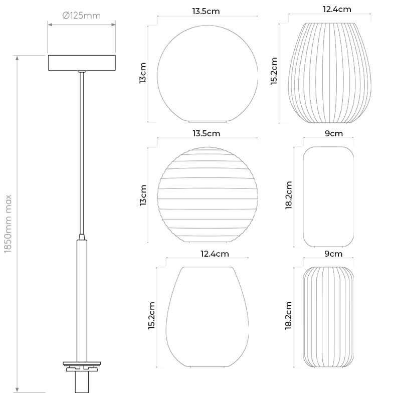 Specification Image for Astro Tacoma Pendant