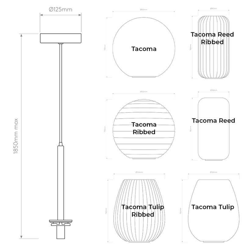 Specification Image for Astro Tacoma Pendant