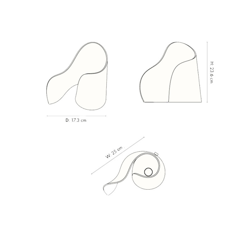 Specification Image for Ferm Living Oyster Table Lamp