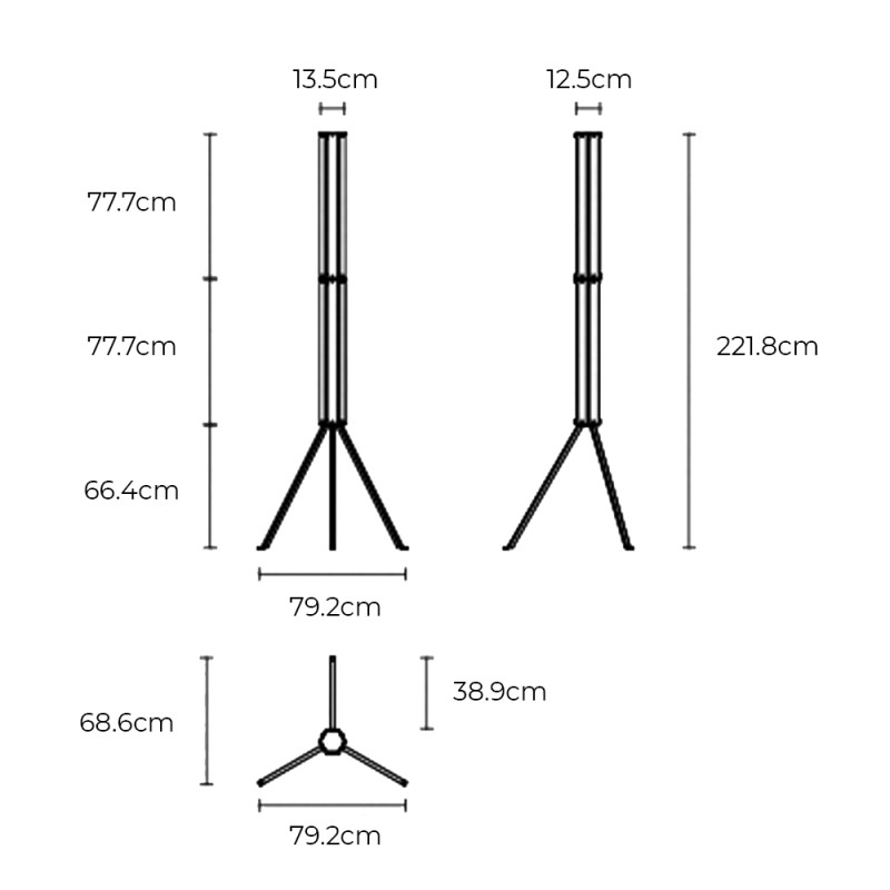 Specification Image for Flos Superwire LED Floor Lamp