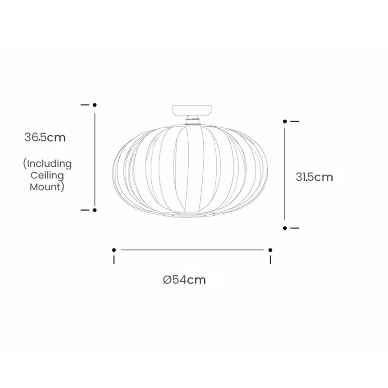 Specification Image for Tom Raffield Urchin Ceiling Light