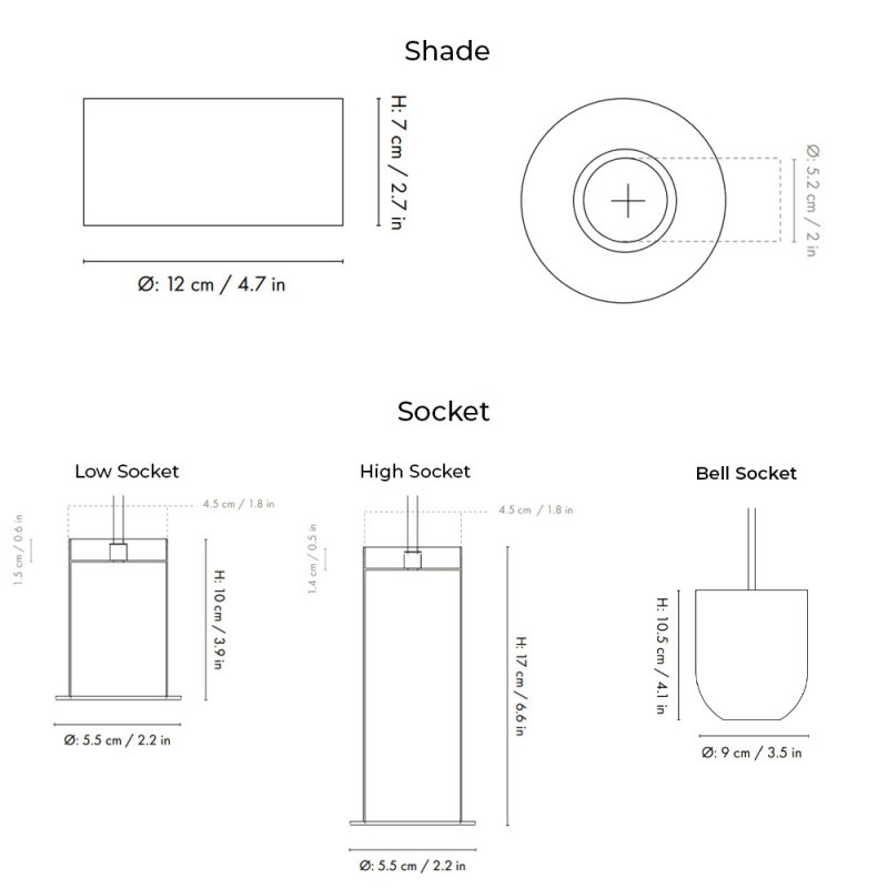 Specification Image for Ferm Living Collect Brass Pendant Disc
