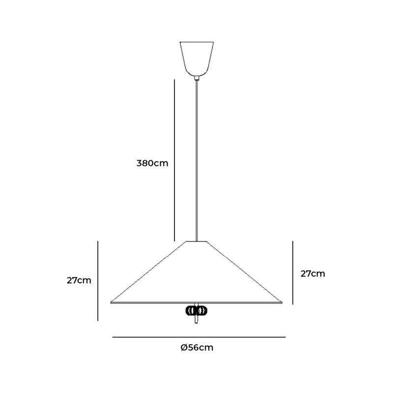 Specification Image for Gubi 1972 Height Adjustable Pendant