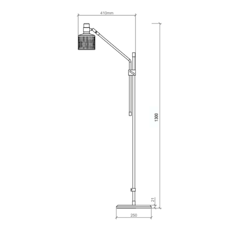 Specification Image for Bert Frank Riddle Single Floor Lamp