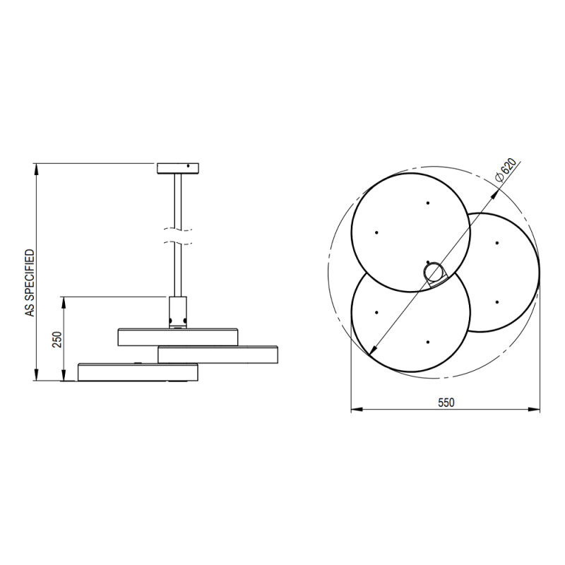 Specification Image for Bert Frank Triarc Pendant