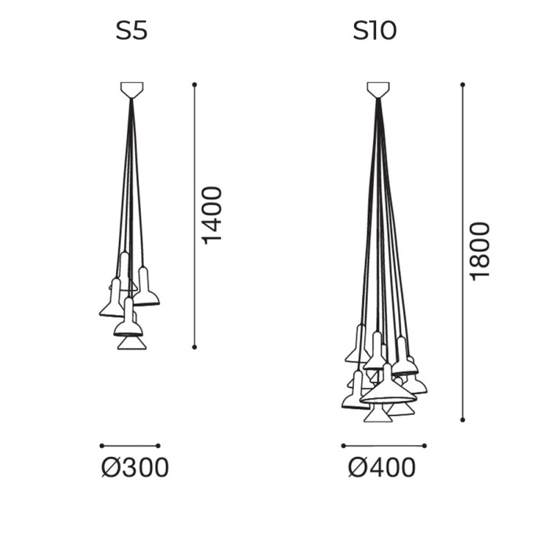 Specification Image for Established & Sons Torch Bunch Suspension