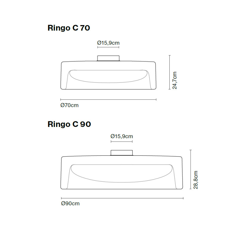 Specification Image for Marset Ringo Ceiling Light