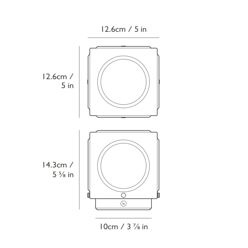 Specification Image for Lee Broom Chant Portable Lamp