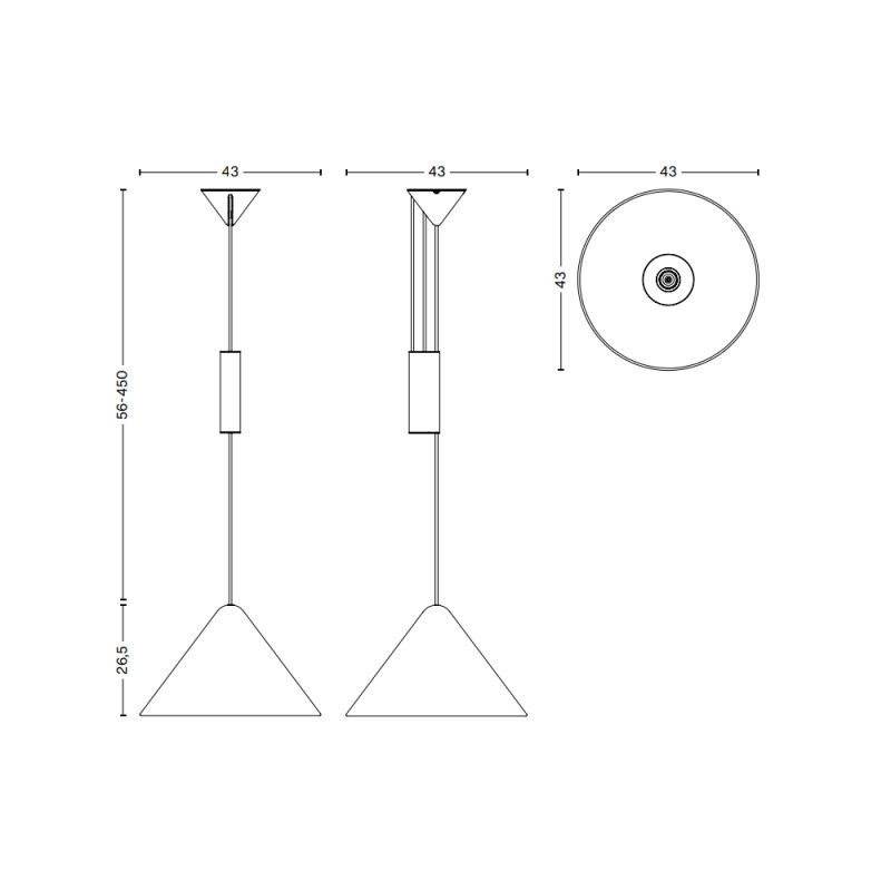 Specification Image for HAY Compass Adjustable Pendant