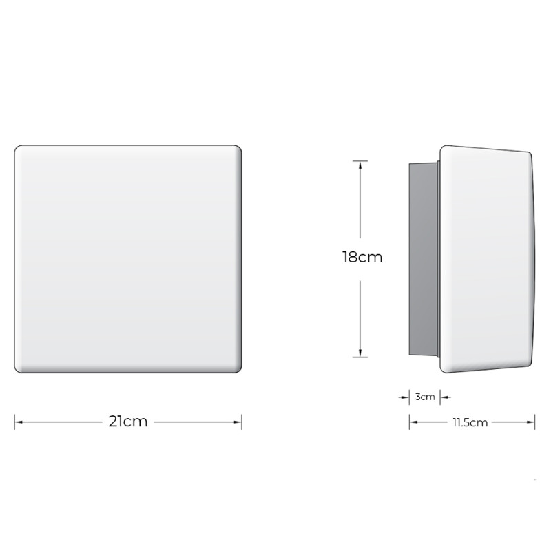 Specification Image for BEGA 38300 LED Ceiling / Wall Light