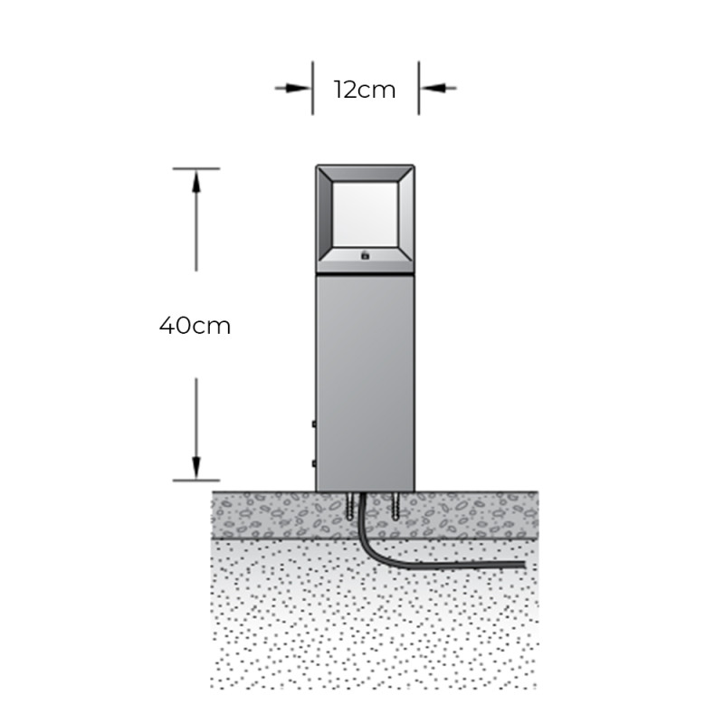 Specification Image for BEGA 84606 LED Bollard