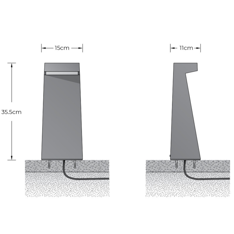 Specification Image for BEGA 84176 LED Bollard